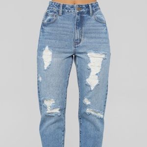 Fashion Nova High Rise Boyfriend Jeans